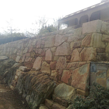 Dry Stone Tapered Retaining Wall 1